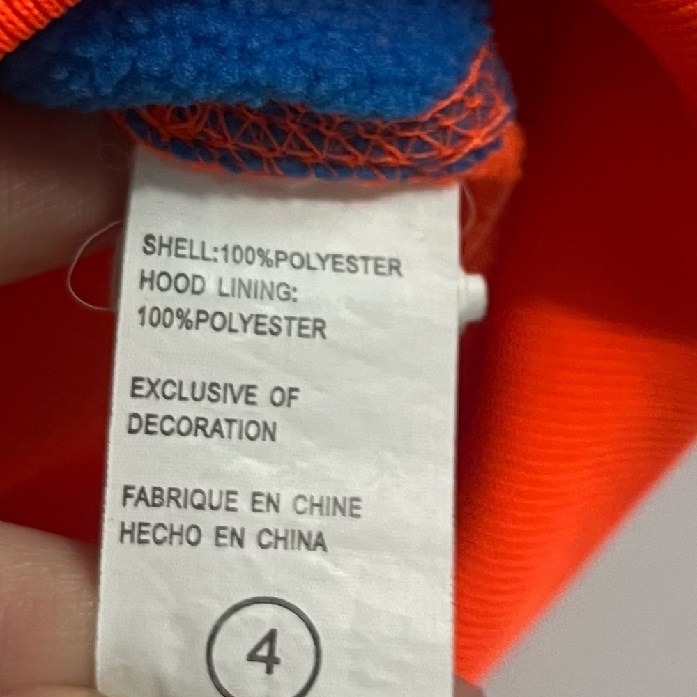 Nike • Neon Orange Blue Sweatshirt - Picture 3 of 5